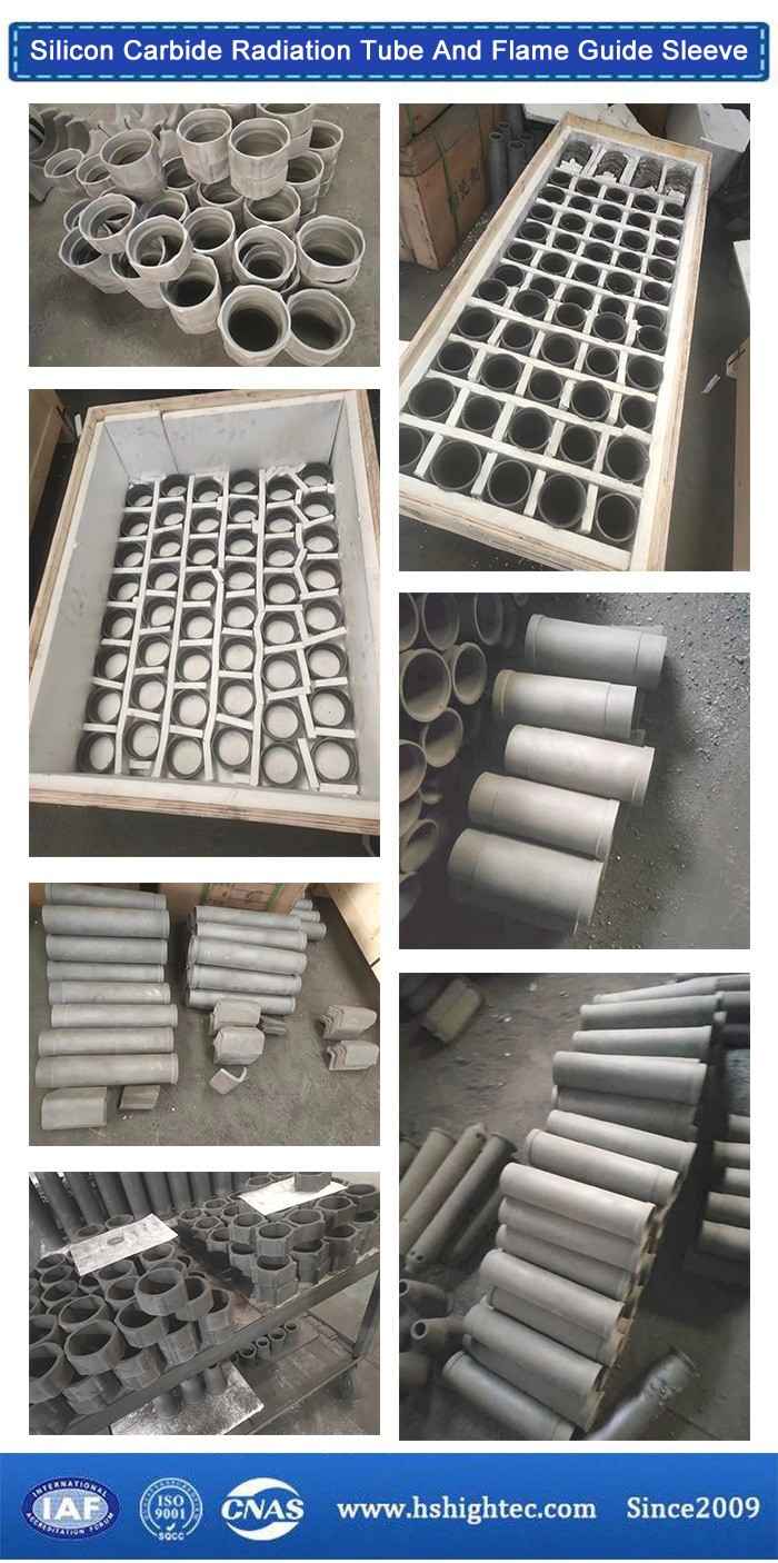 Silicon carbide radiation tube and flame guide sleeve Silicon carbide radiation tube and flame guide sleeve